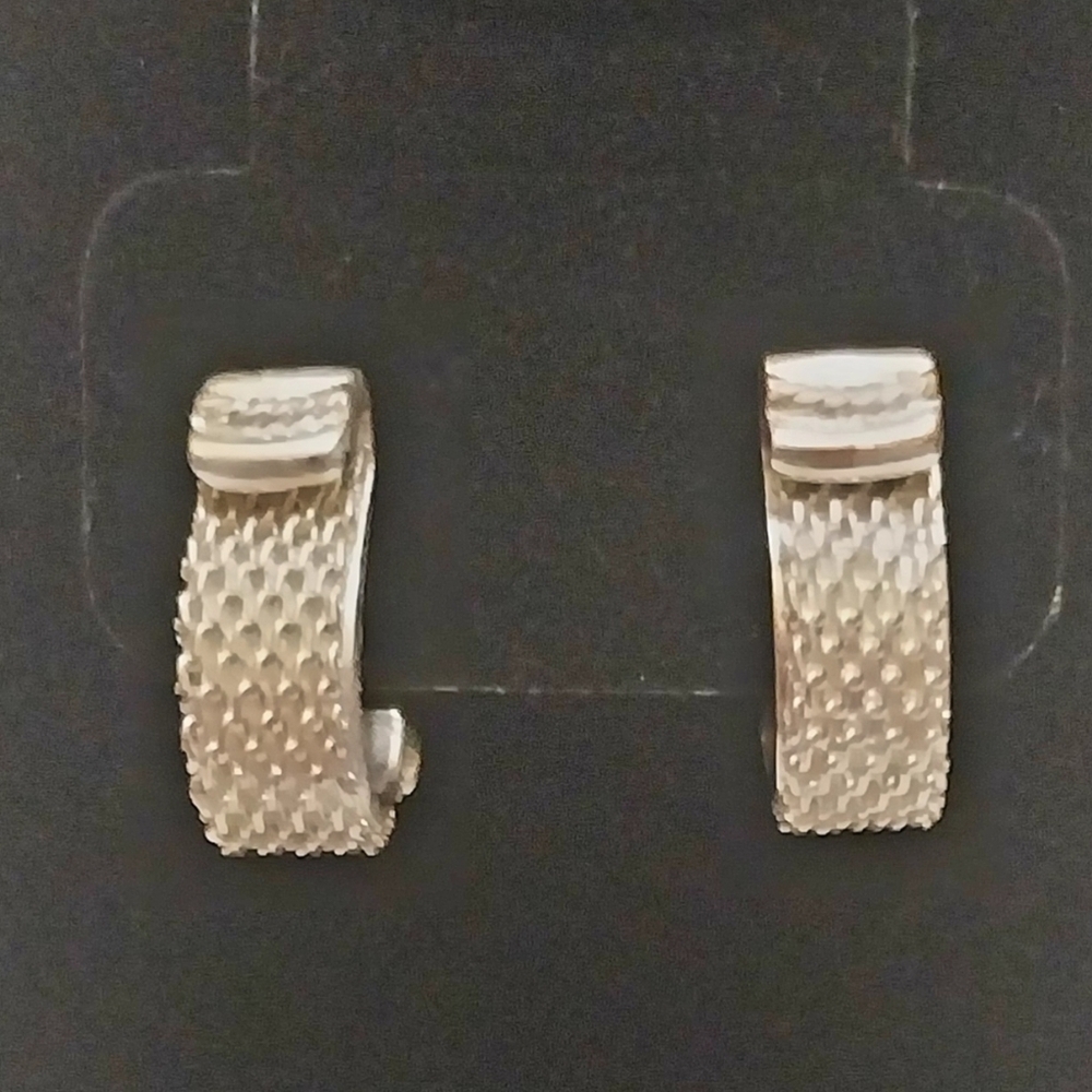 MONET VINTAGE LOOP TWIST CHAIN PIERCED EARRINGS